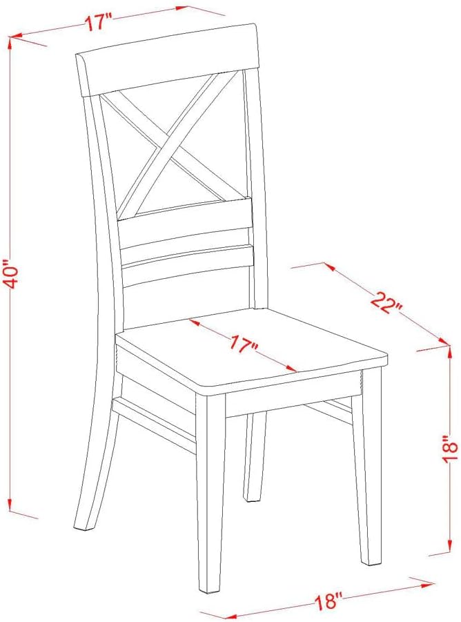 East West Furniture PLQU9-WHI-W 9 Piece Dining Room Furniture Set Includes an Oval Kitchen Table with Butterfly Leaf and 8 Dining Chairs, 42x78 Inch, Buttermilk & Cherry