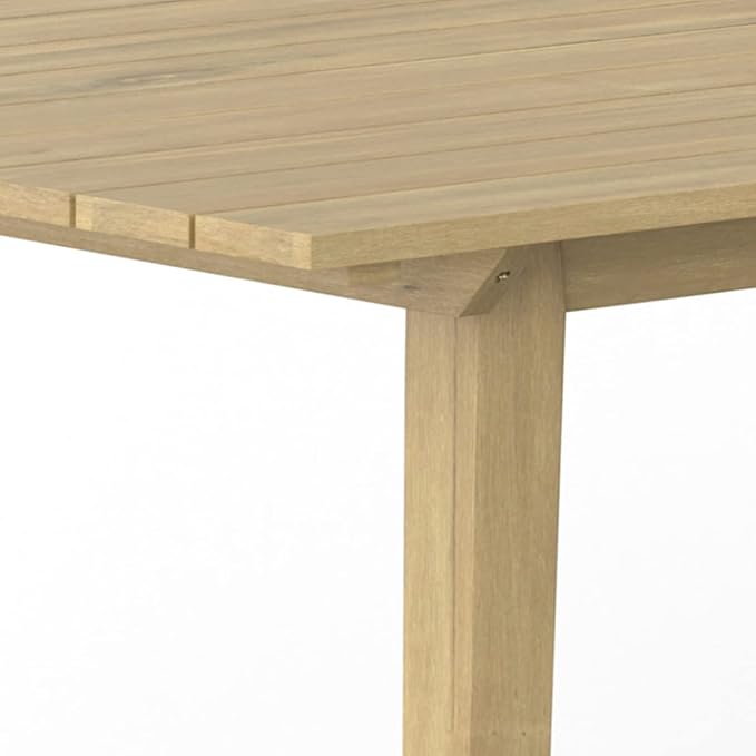 SIMPLIHOME Kona SOLID ACACIA WOOD 65 inch Wide Rectangle Contemporary Outdoor Dining Table in Light Teak for the Dining Room