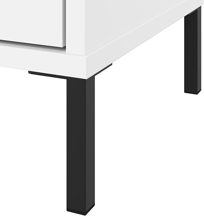 Bush Furniture Essence 4 Shelf Bookcase in White | Organizers and Shelves for Home Office Workspace, Living Room, Entryway, Bedroom, and Mudroom