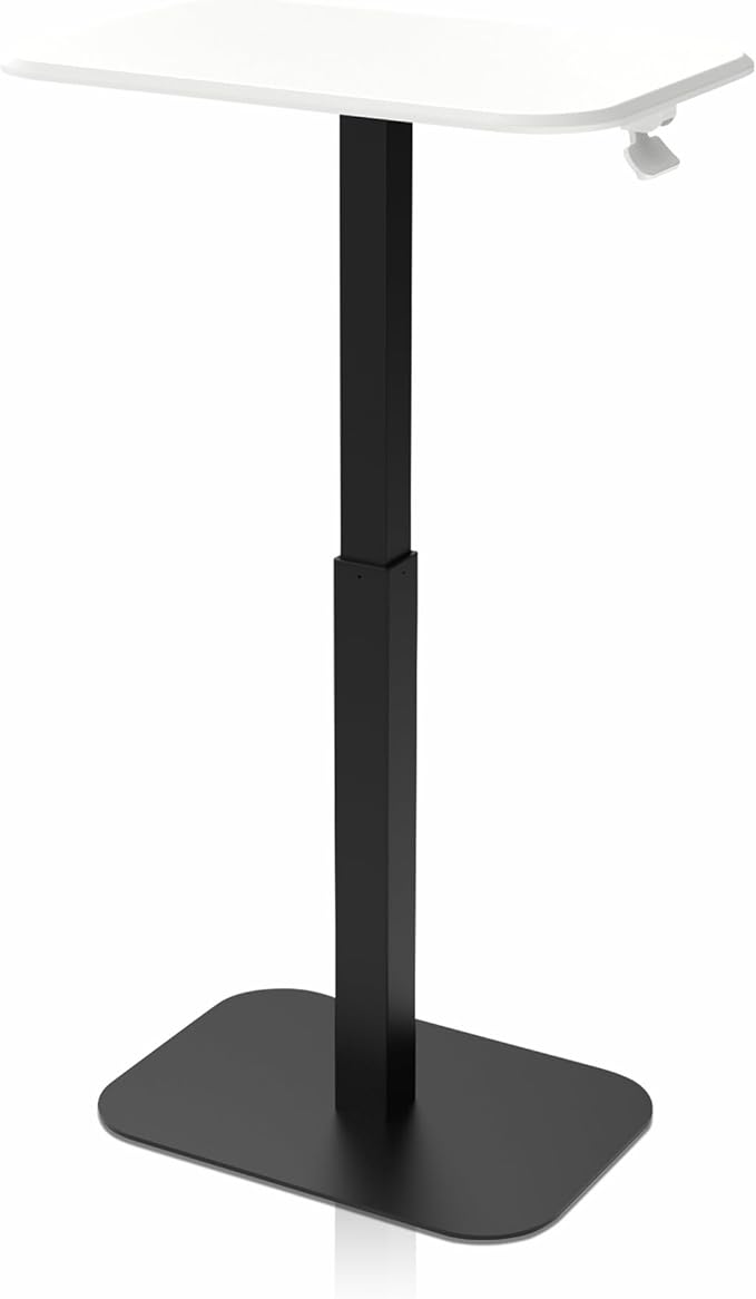 Ergohome™ ELEVANCE Table™ Height Adjustable Side Table for Couch or Bed, Laptop Table - End Table Office Coffee Accent Table - Precision Engineering for Superior Stability (Black Base & Cloud Top)