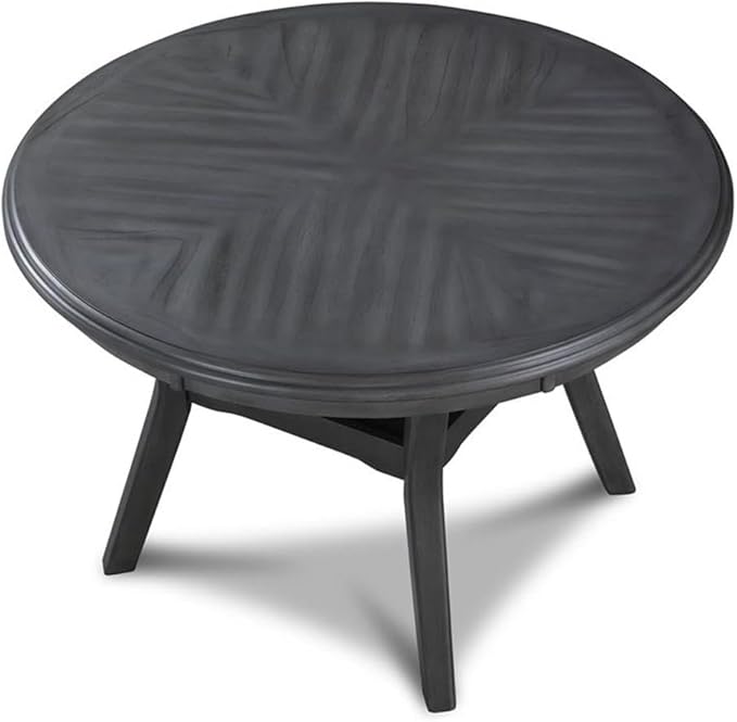 New Classic Furniture Gia 5-Piece Round Dining Set with 1 Dining Table and 4 Chairs, 47-Inch, Gray