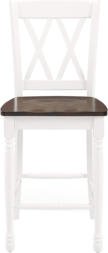 Crosley Furniture Shelby Wood X Back Counter Height Bar Stools Set of 2