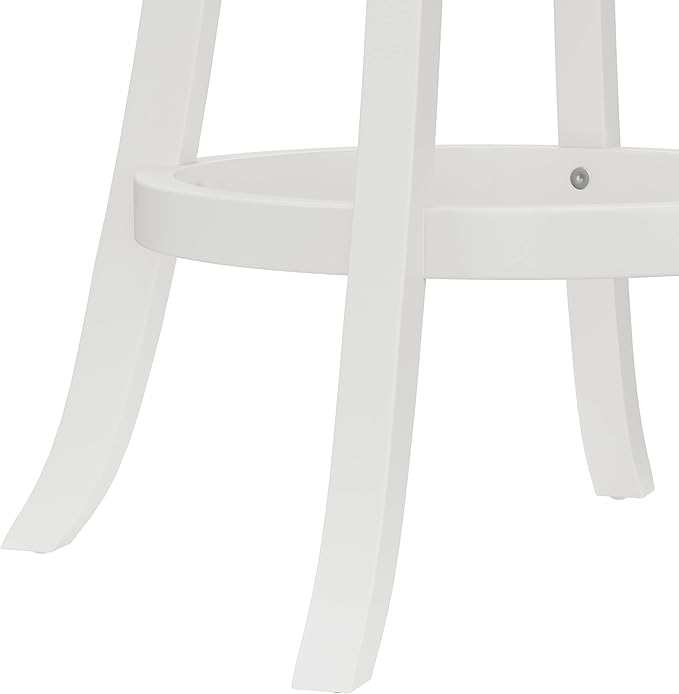 Hillsdale Fairfox Swivel Stool with Rectangular Lattice Back, Bar Height, White