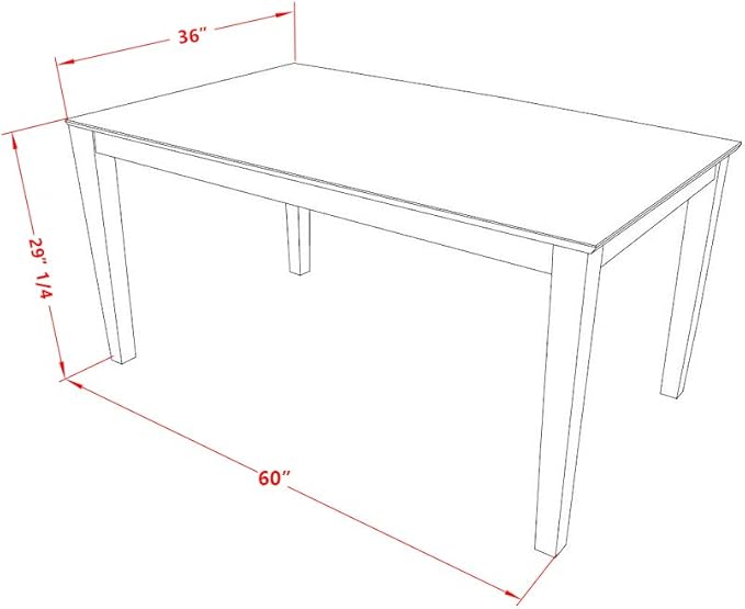 East West Furniture CAIP6-MAH-C 6 Piece Modern Dining Table Set Contains a Rectangle Wooden Table and 4 Linen Fabric Upholstered Chairs with a Bench, 36x60 Inch, Mahogany