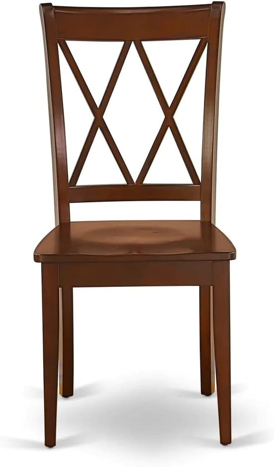 East West Furniture DOCL5-MAH-W 5 Piece Modern Dining Table Set Includes a Rectangle Wooden Table with Butterfly Leaf and 4 Kitchen Dining Chairs, 42x78 Inch, Mahogany