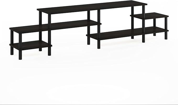 Furinno Turn-N-Tube Grand Stand for TV up, 78 Inch, Espresso