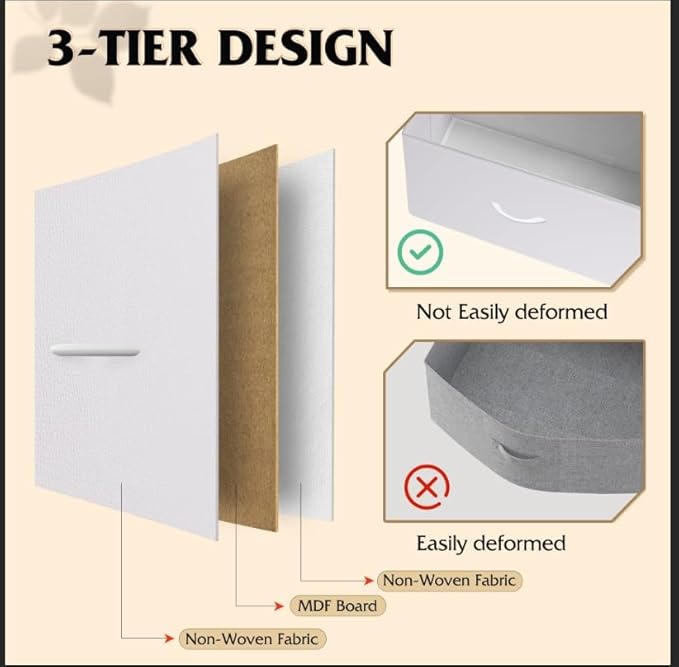 WLIVE Night Stand Set 2, White Nightstand with Charging Station, Nightstands for Bedroom Set of 2, Bedside Tables, Side Table with 2 Fabric Drawers, Small Dresser with USB Ports and Outlets