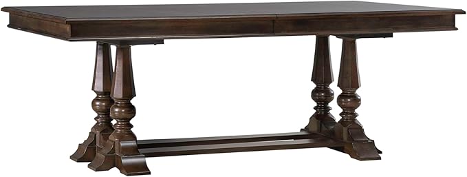 Liberty Furniture Arden Road 7 Piece Dining Trestle Table Set - 6 Splat Back Side Chairs - Satin Cherry