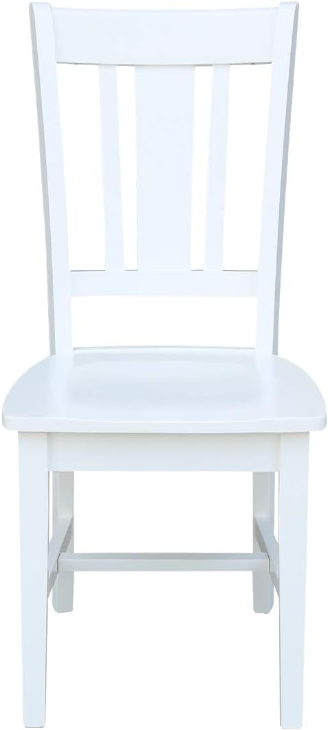 International Concepts Set of Two San Remo Splatback Dining Chairs, White