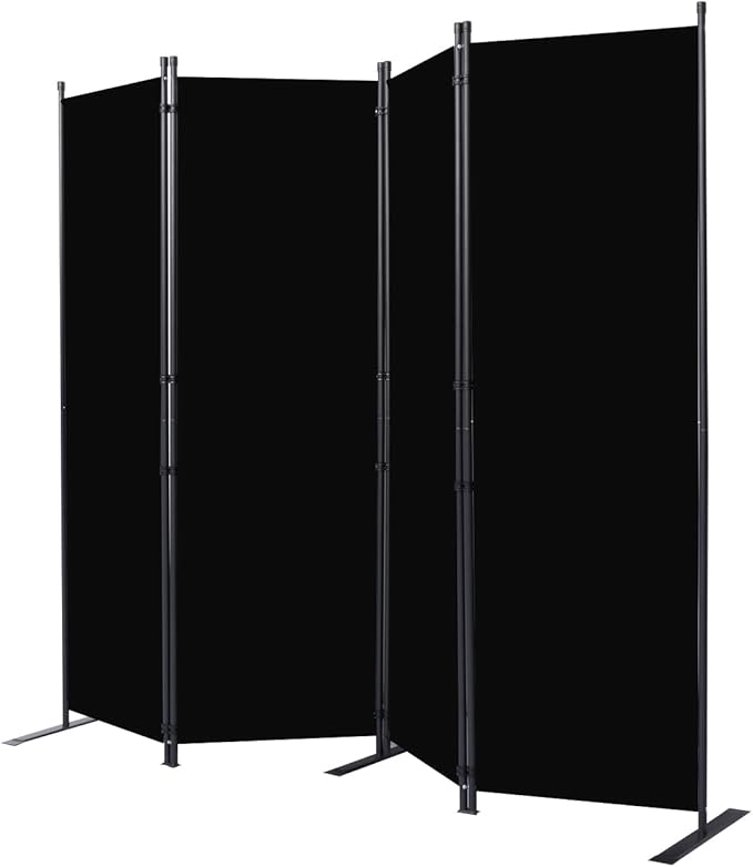 Room Divider 6FT Portable Room Dividers and Folding Privacy Screens, 88'' W Fabric Divider for Room Separation, 4 Panel Partition Room Dividers Freestanding Wall Divider Screen for Dorm Studio Office