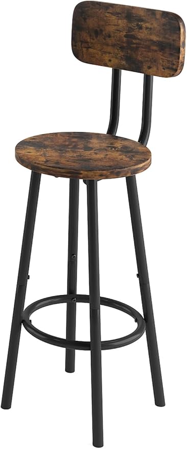 5-Piece Bar Table and Chairs Set, 43.3'' Pub Table Set Modern Small Table and Chairs Set of 4 for Breakfast Nook Living Room Small Space Restaurant, Brown