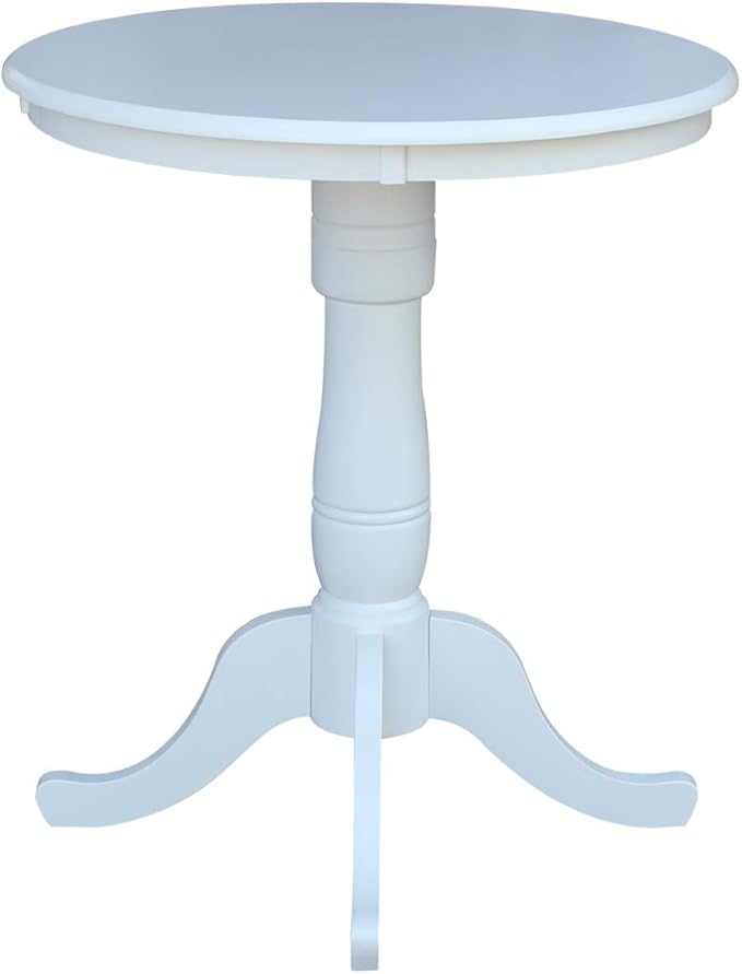 Whitewood Industries International Concepts 30" Round Top Pedestal Table, White