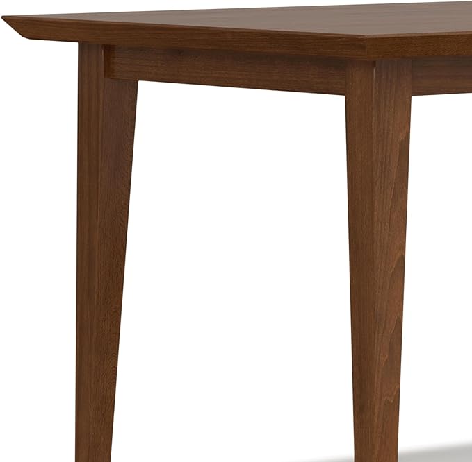 SIMPLIHOME Colby Dining Table, Solid Wood Walnut Veneer in Walnut, 60 x 36 inches, Contemporary-Style Rectangular Kitchen Table for up to 6 People