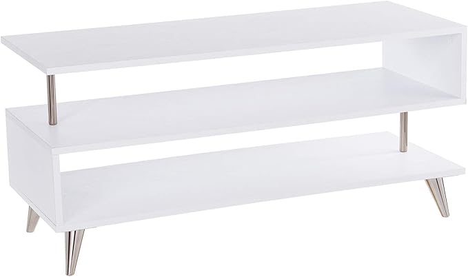 SEI Furniture Sills Low Profile TV Stand, White