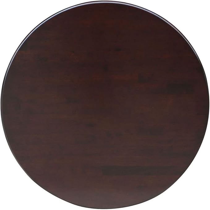 IC International Concepts 30" Round Top Pedestal Table, Bar Height-40.9", Rich Mocha