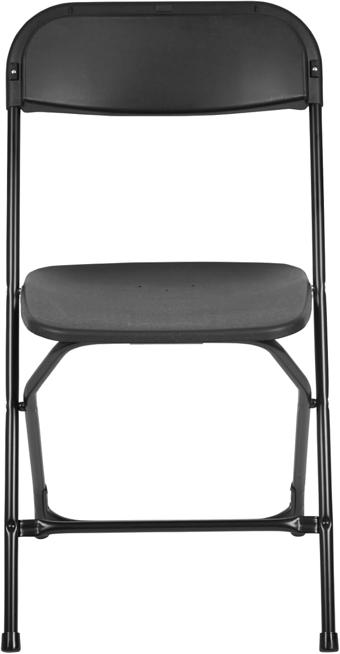 Flash Furniture Hercules Series Plastic Folding Chair - Black - 20 Pack 650LB Weight Capacity Comfortable Event Chair-Lightweight Folding Chair