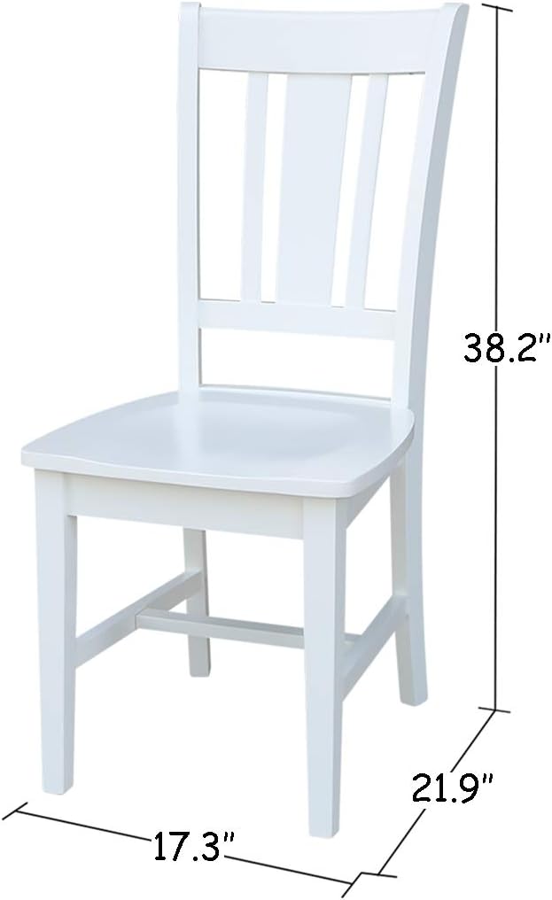 International Concepts Set of Two San Remo Splatback Dining Chairs, White