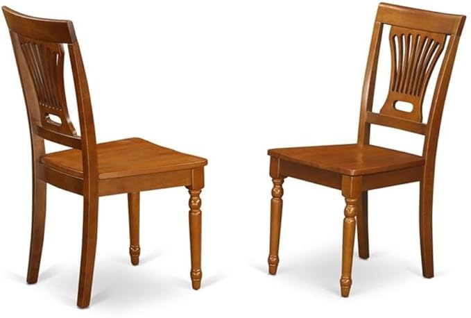 East West Furniture PLAI9-SBR-W 9 Piece Dining Room Table Set Includes an Oval Wooden Table with Butterfly Leaf and 8 Kitchen Dining Chairs, 42x78 Inch, Saddle Brown