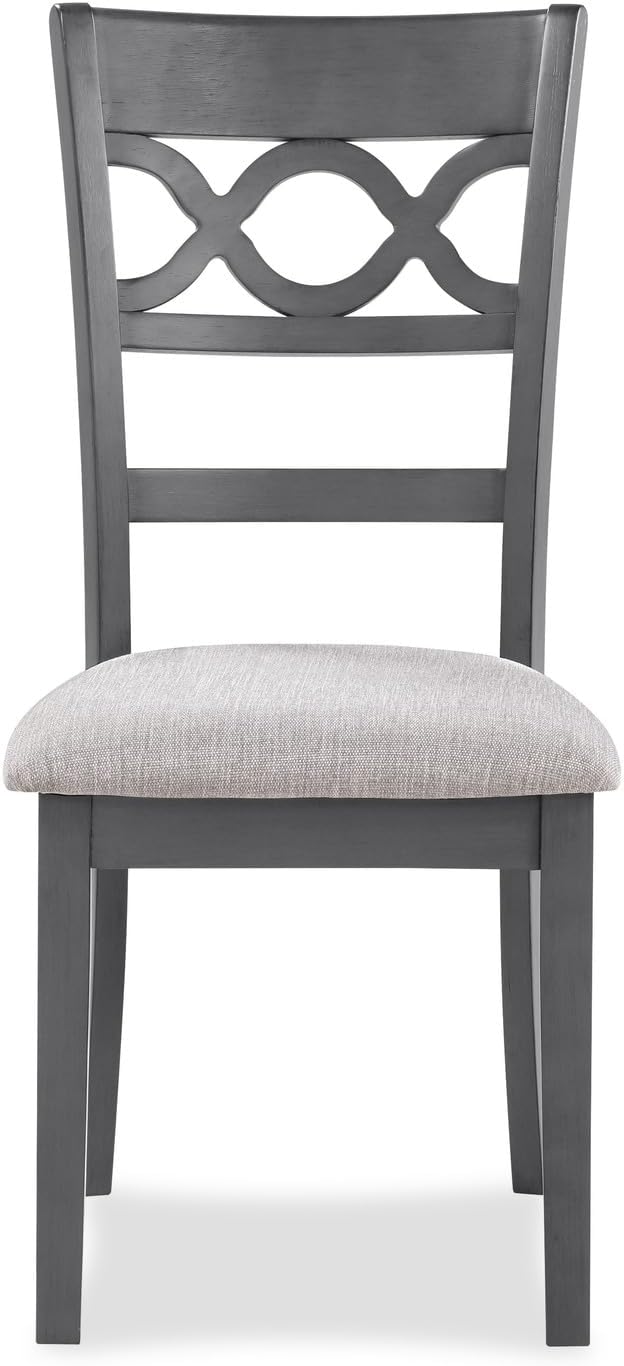 New Classic Furniture Cori 5-Piece Round Dining Set with 1 Table and 4 Chairs, Gray