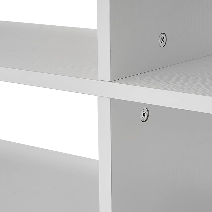 Panana Modern TV Stand with 4 Open Shelves 55inch Entertainment Center for TVs up to 65inch Medial TV Console Table Cabinet for Living Room (White)