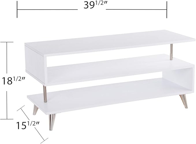 SEI Furniture Sills Low Profile TV Stand, White