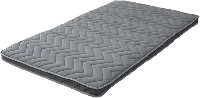 EMOOR Japanese Wool-Blend Padded Futon Mattress GOMA Full Dark Gray, Gusset Foldable Sotrable Elastic Bands Floor Sleeping Guest Bed Tatami Mat