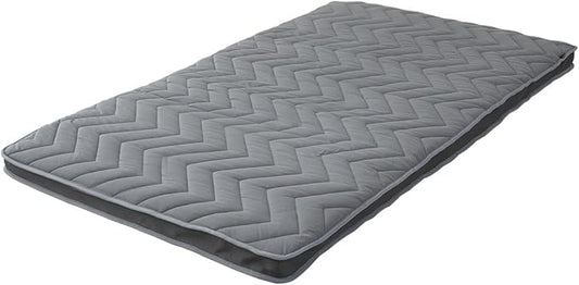 EMOOR Japanese Wool-Blend Padded Futon Mattress GOMA Full Dark Gray, Gusset Foldable Sotrable Elastic Bands Floor Sleeping Guest Bed Tatami Mat