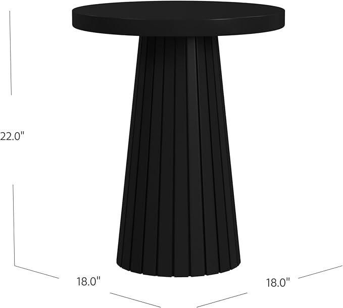 Black Mango Wood End/Side Round Table