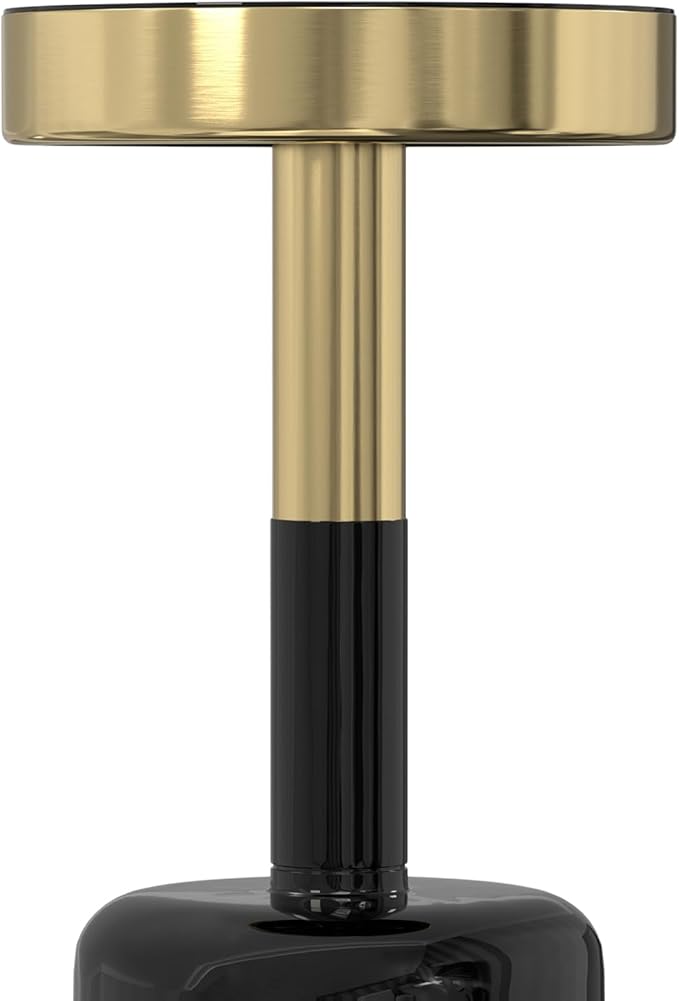 SIMPLIHOME Frannie Modern Contemporary 10 inch Wide Metal Side Table in Gold / Black for the Living Room and Bedroom