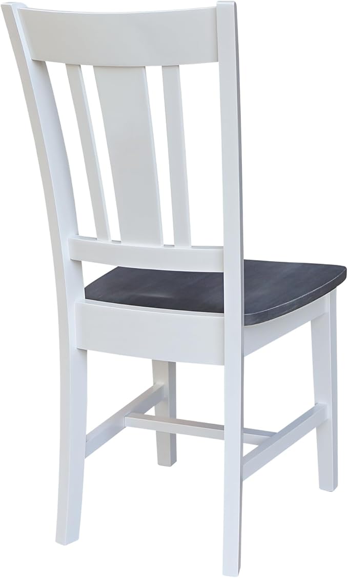 International Concepts San Remo Splatback Chairs, White/Heather Gray