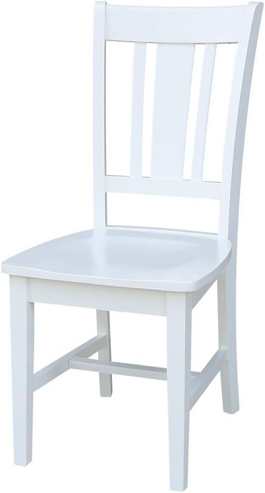 International Concepts Set of Two San Remo Splatback Dining Chairs, White