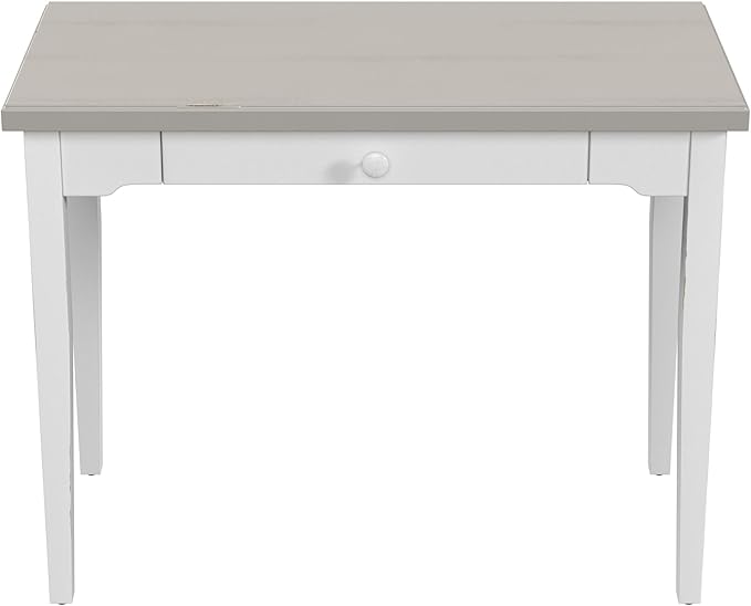 Hillsdale Furniture Clarion, Gray Wood Top/Sea White Base Desk/Table, Distressed