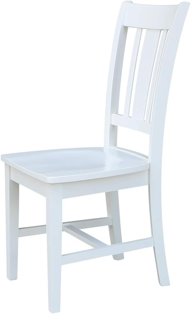 International Concepts Set of Two San Remo Splatback Dining Chairs, White