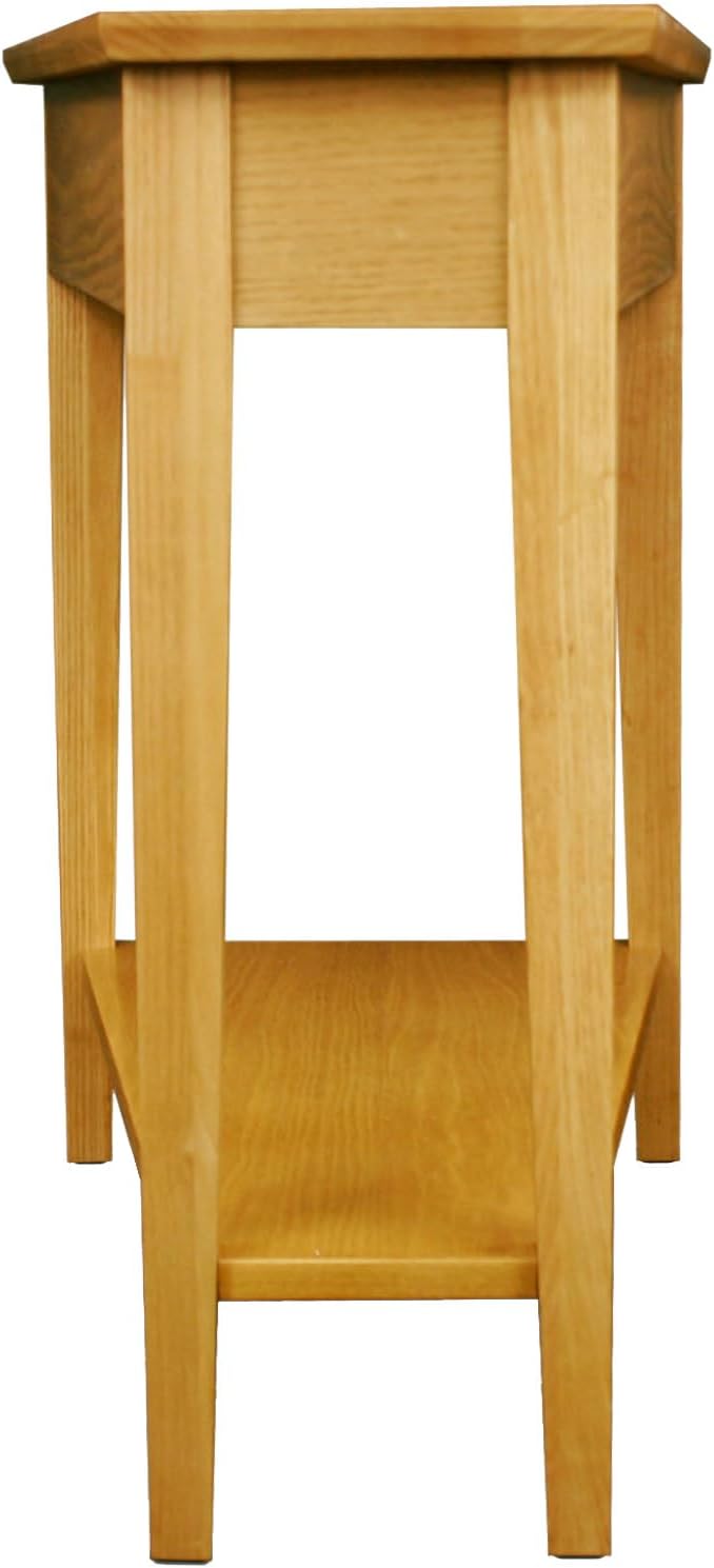 Leick Home 10074-DS Recliner Wedge Side Table with Shelf, Desert Sand