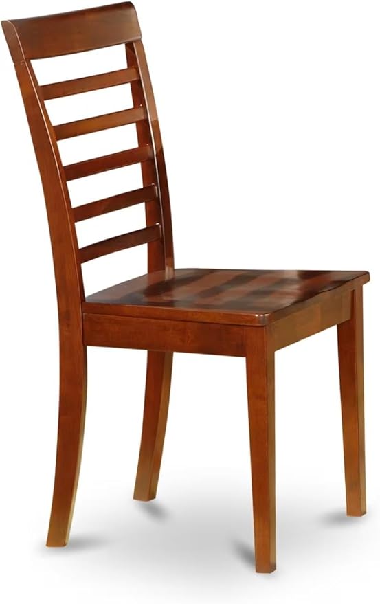 East West Furniture NOML5-MAH-W 5 Piece Dining Set Includes a Rectangle Dining Room Table with Butterfly Leaf and 4 Wood Seat Chairs, 32x54 Inch, Mahogany