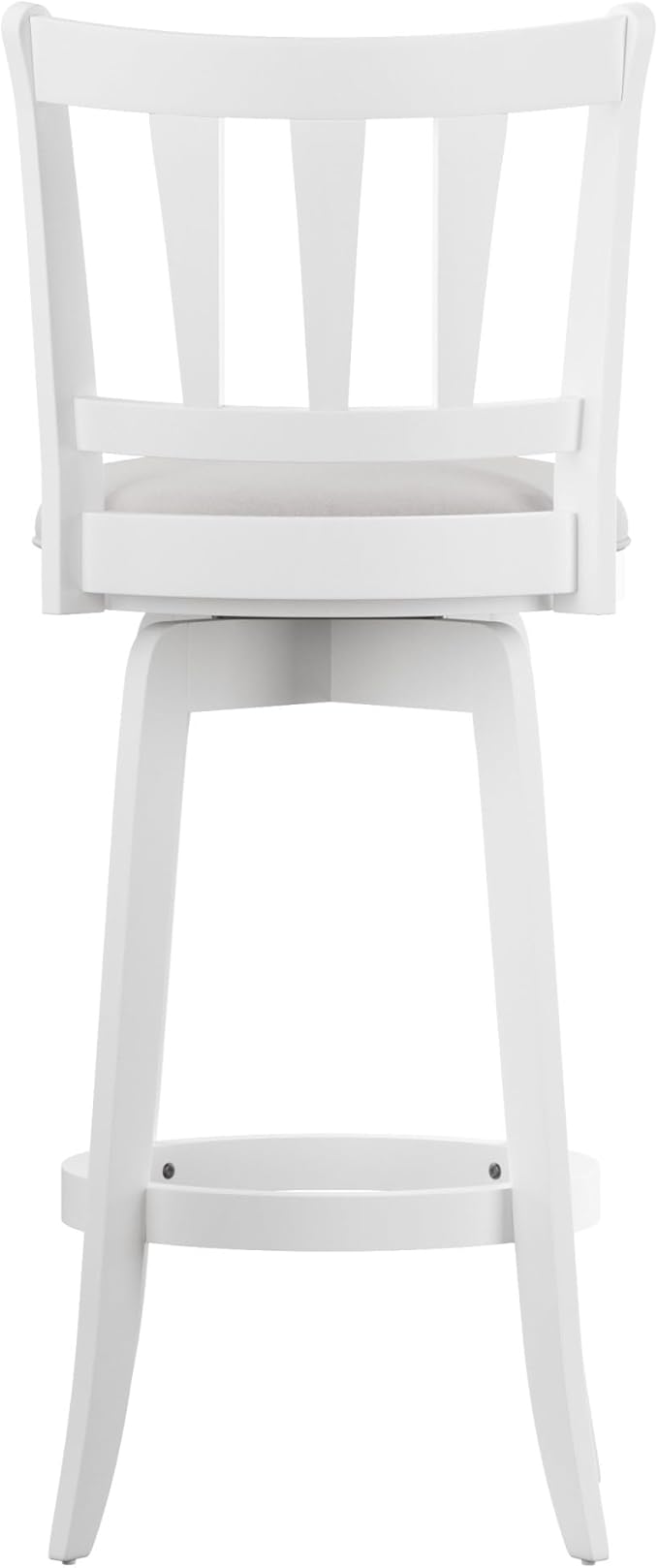 HILLSDALE Presque ISLE Wood BAR Height Swivel Stool White