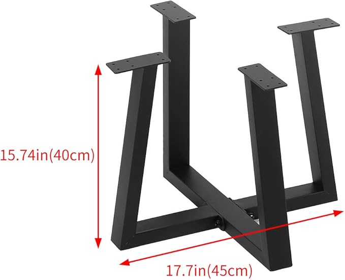 Metal Round End Table Legs,16 x 18 Inch Black Coffee Table Base Only,Iron Dining Table Base Furniture Legs