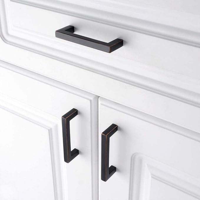 KOOFIZO Oil Rubbed Bronze Cabinet Pulls Bronze Cabinet Handles, 5 Pack 3 Inch Rubbed Bronze Hardware for Kitchen Cabinets Drawer Dresser 1816 Cupboard Bedroom Bathroom