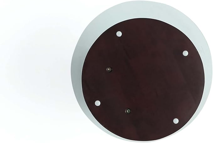 Manhattan Comfort Artesia Round End Table with Sleek Tempered Glass Top, Solid Wood Base, and Contemporary Design, Living Room Accent Furniture for Modern Homes, Side Piece, Dark Walnut