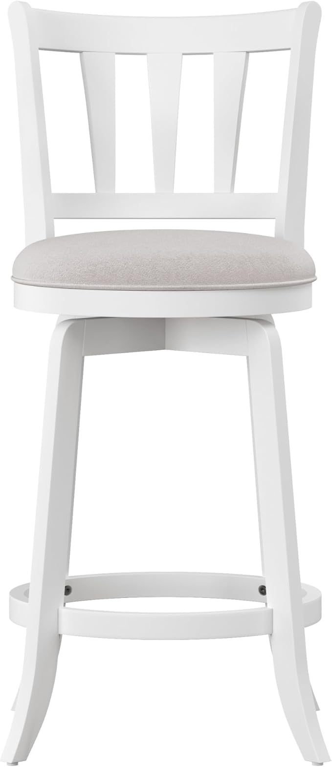 HILLSDALE Presque ISLE Wood Counter Height Swivel Stool White