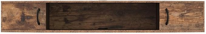 FITUEYES Floating TV Stand Wall Mounted TV Shelf Entertainment Center, Media Console with Cabinet Modern Component for Storage Hutch Under TV for Living Room Office,Rustic Brown