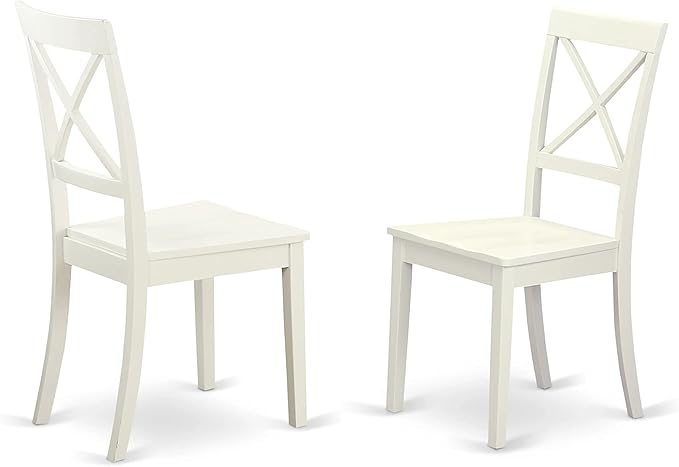 East West Furniture VABO9-LWH-W 9 Piece Modern Dining Table Set Includes an Oval Wooden Table with Butterfly Leaf and 8 Kitchen Dining Chairs, 40x76 Inch, Linen White