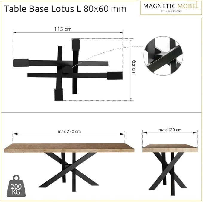 30 Inch Metal Table Legs, Heavy Duty Desk Legs Combinatorial Dining Table Legs for Wood, Glass, Marble Tabletop, Table Base Only These Table Leg Come in a Golden Ratio Design