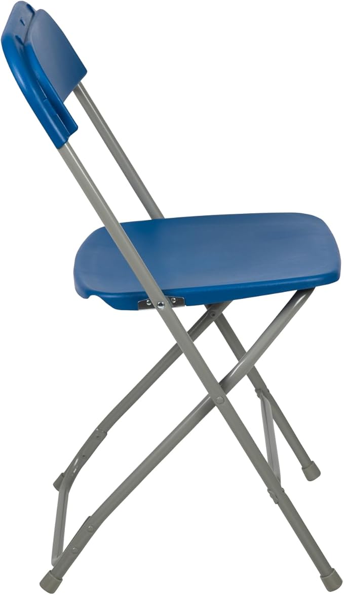 Flash Furniture Hercules Series Plastic Folding Chair - Blue - 6 Pack 650LB Weight Capacity Comfortable Event Chair-Lightweight Folding Chair