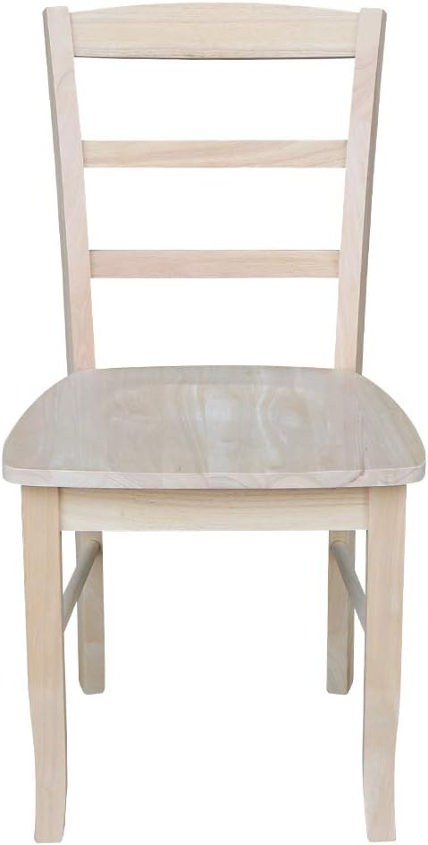 Set of Two Madrid Ladderback Dining Chairs, Unfinished