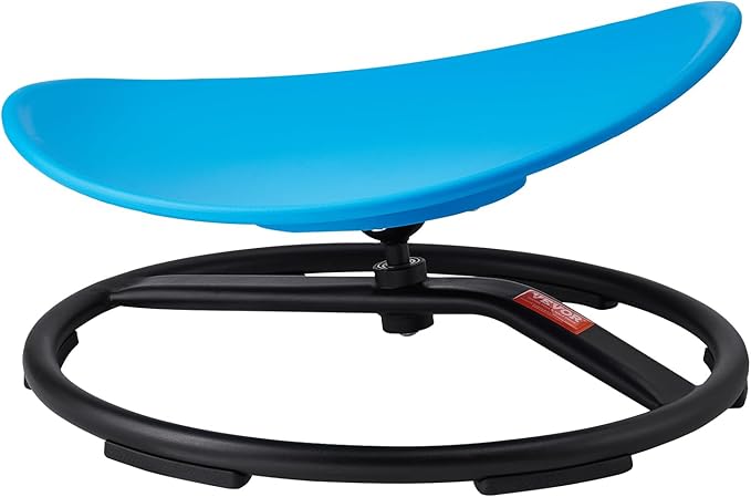 VEVOR Kids Swivel Chair, 220 LBS Capacity, Sensory Spinning Chair, Autistic Kids Sensory Toy with Non-Slip Metal Base, Toddler Sit and Spin for Coordination Balance Focus Training Blue