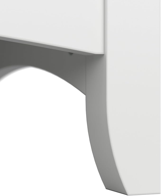 Bush Furniture Salinas Accent Storage Cabinet with Doors in Pure White and Shiplap Gray