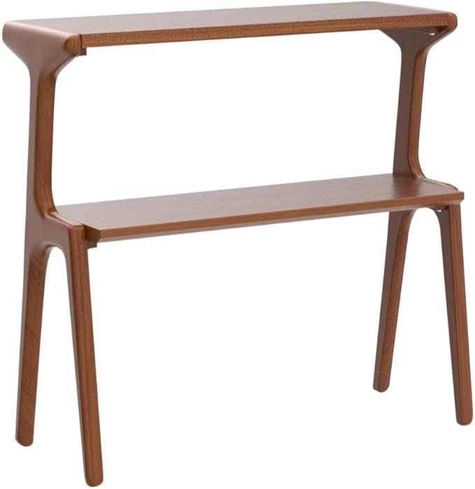 COZYMATIC Fadzai Solid Wood Console Table, Couch Table, Accent Sofa Table with Storage Shelf for Entryway, Hallway, Living Room, Bedroom, Office (Cherry)