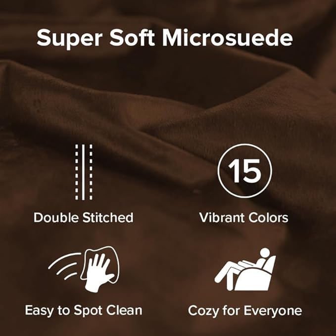 Sofa Sack Bean Bag Chair - Plush, Ultra Soft - Memory Foam Bean Bag Chair with Microsuede Cover - Stuffed Foam Filled Furniture and Accessories for Dorm Room 3 Feet - Chocolate