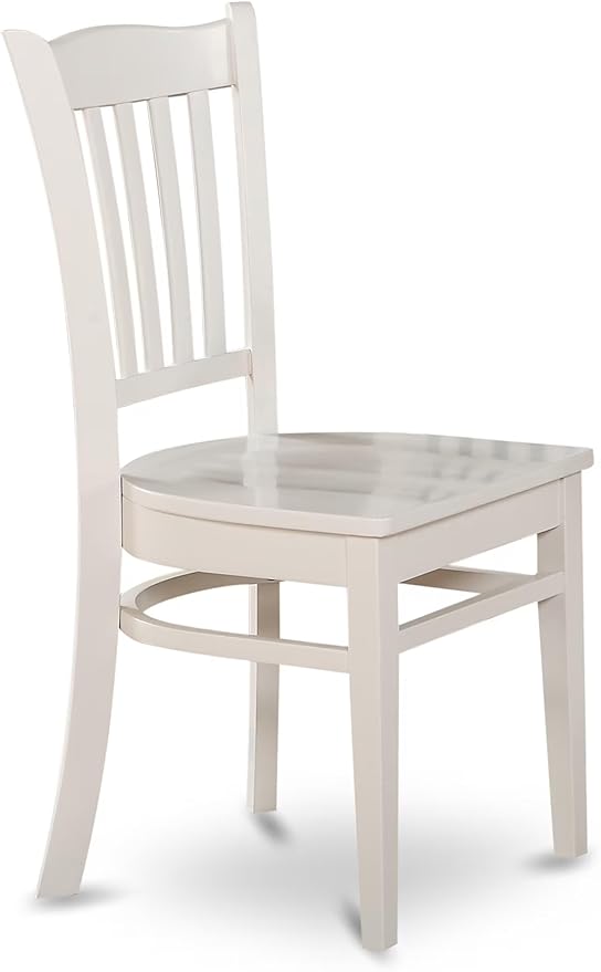 East West Furniture HBGR3-LWH-W 3 Piece Kitchen Table Set for Small Spaces Contains a Round Dining Table with Pedestal and 2 Dining Room Chairs, 42x42 Inch, Linen White